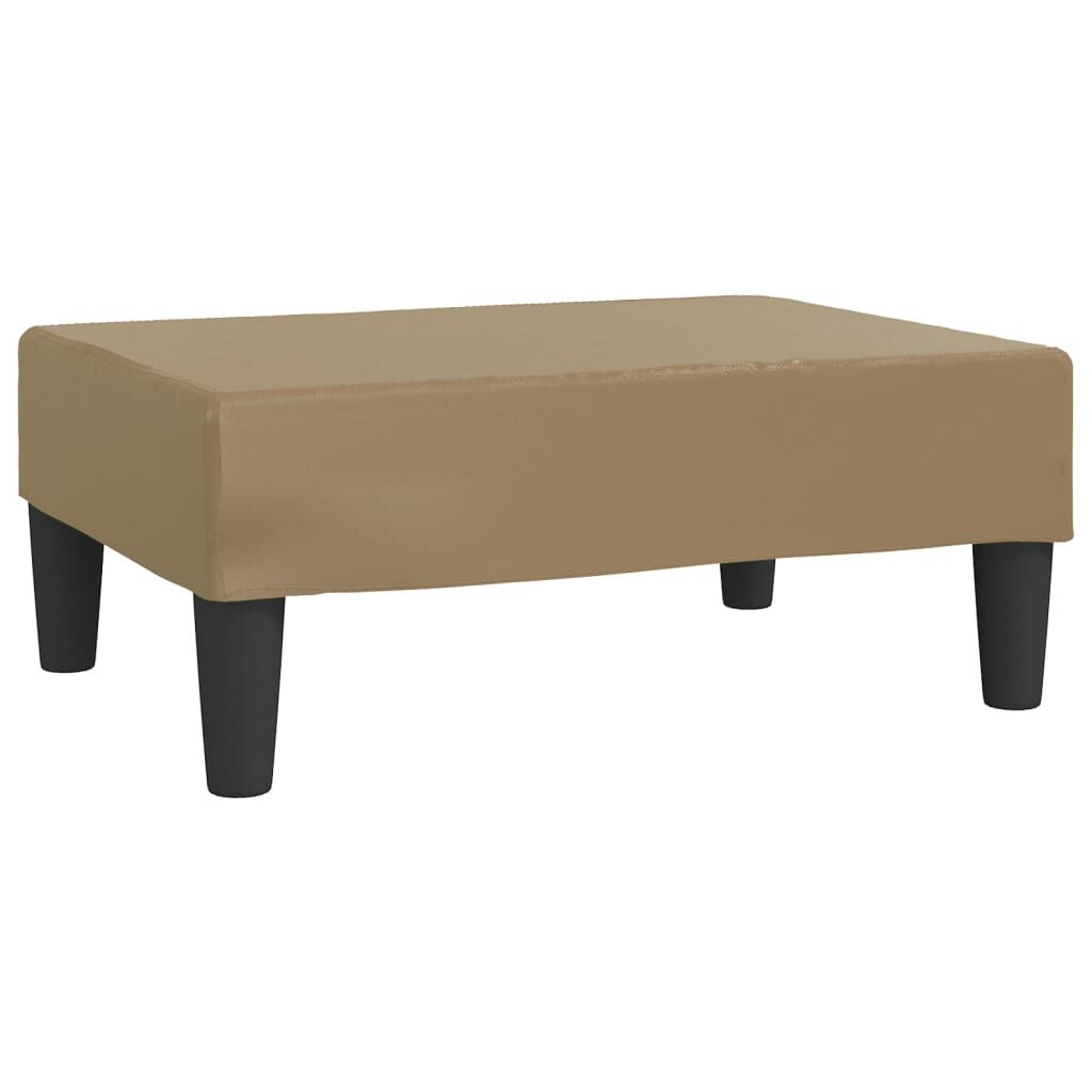 vidaXL Υποπόδιο Καπουτσίνο 78 x 56 x 32 εκ. από Συνθετικό Δέρμα