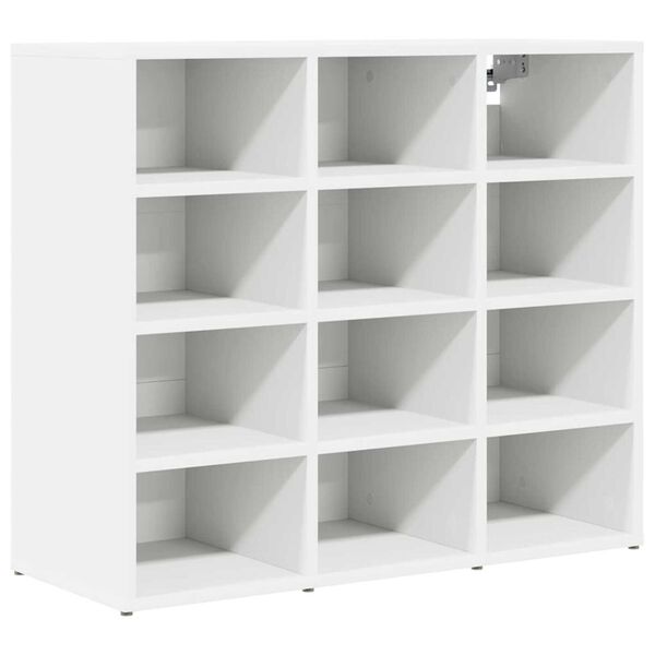 vidaXL Ντουλάπα Παπουτσιών Λευκό 77.5 x 30 x 67 εκ. Επεξεργασμένο ξύλο