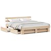 vidaXL Σκελετός Κρεβατιού Καφέ 180 x 200 cm Μασίφ ξύλο πεύκου