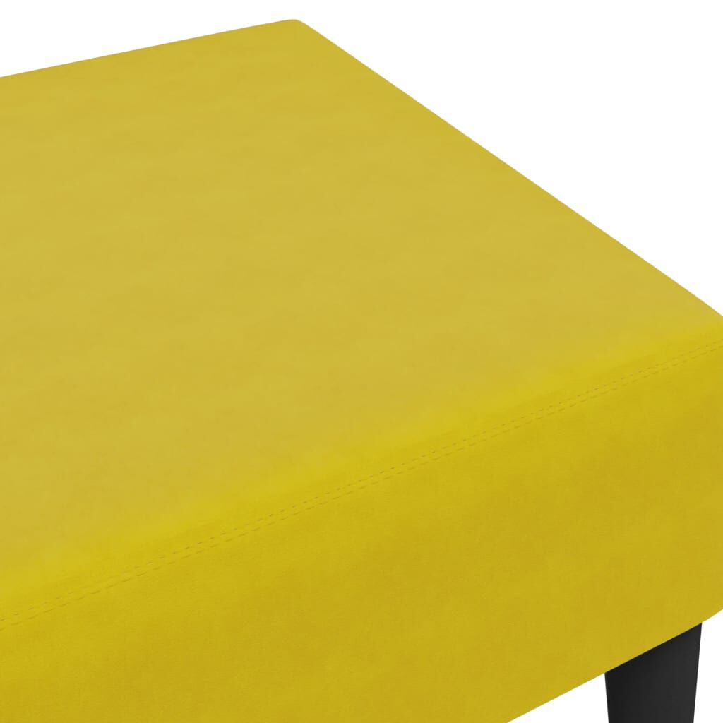 vidaXL Σκαμπό/Υποπόδιο Κίτρινο 77x55x31 εκ. Βελούδινο