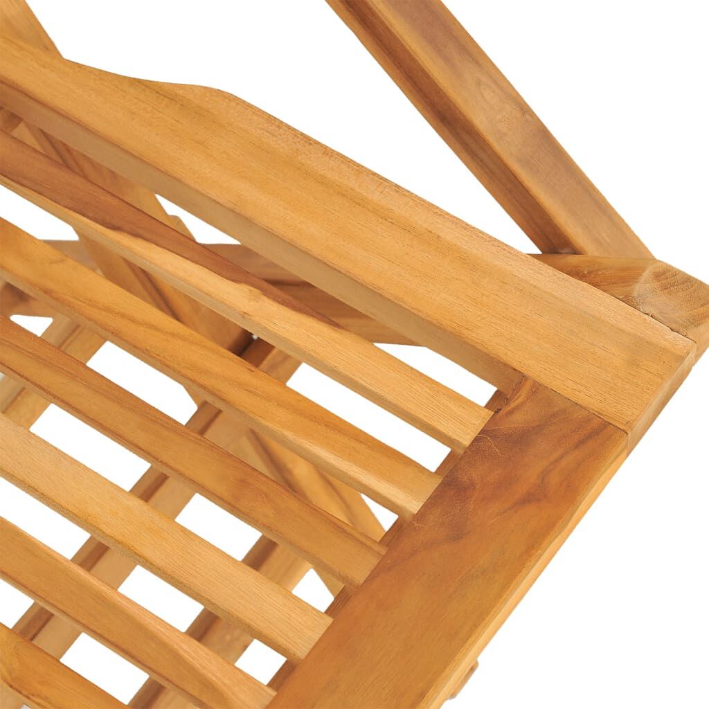 vidaXL Καρέκλες Κήπου Πτυσσόμενες 2 τεμ. 55x62x90 εκ. Μασίφ Ξύλο Teak