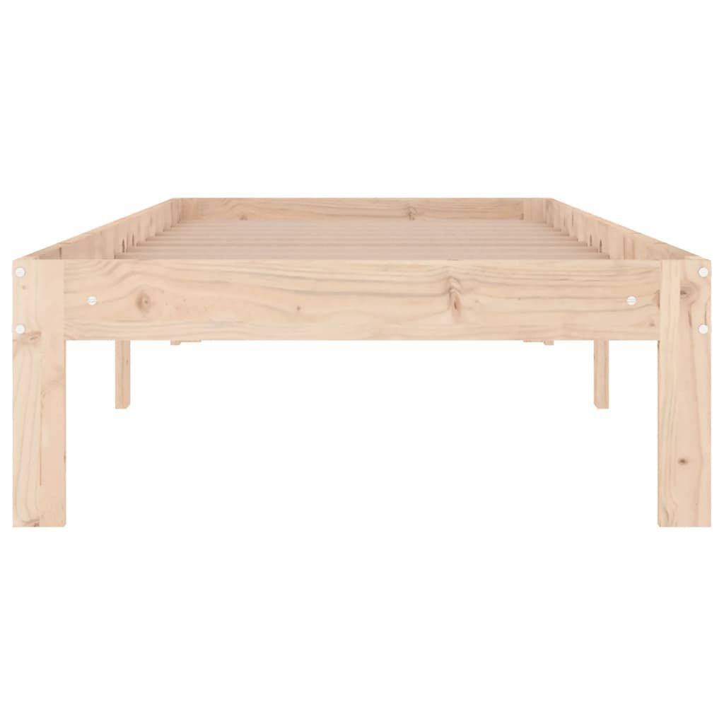 vidaXL Πλαίσιο Κρεβατιού 75 x 190 εκ. από Μασίφ Ξύλο Small Single