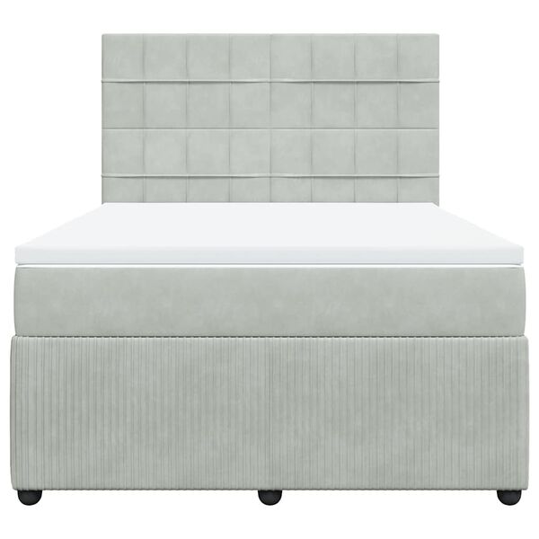 vidaXL &Kappa;&rho;&epsilon;&beta;ά&tau;&iota; Boxspring &mu;&epsilon; &Sigma;&tau;&rho;ώ&mu;&alpha; &Alpha;&nu;&omicron;&iota;&chi;&tau;ό &Gamma;&kappa;&rho;&iota; 140x190 &epsilon;&kappa;. &Beta;&epsilon;&lambda;&omicron;ύ&delta;&iota;&nu;&omicron;