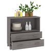 vidaXL Ντουλάπι HAMAR Αν. Γκρι 85 x 35 x 80 εκ. από Μασίφ Ξύλο Πεύκου