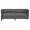 vidaXL Καναπές Διθέσιος Chesterfield Σκούρο Γκρι Υφασμάτινος