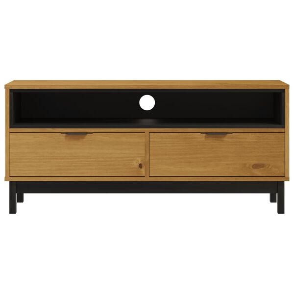 vidaXL Έπιπλο Τηλεόρασης FLAM 110 x 40 x 50 εκ. από Μασίφ Ξύλο Πεύκου