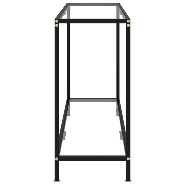 vidaXL Τραπέζι Κονσόλα Διαφανές 120 x 35 x 75 εκ. από Ψημένο Γυαλί