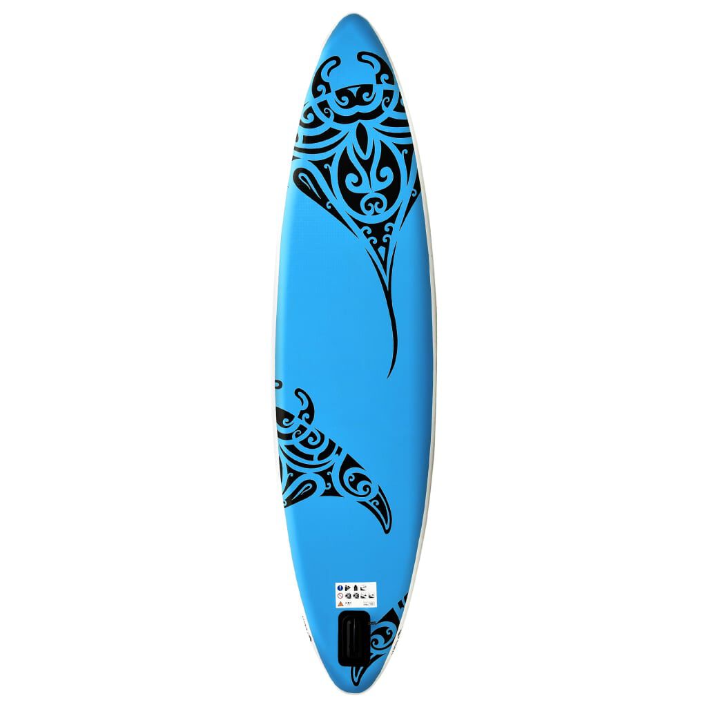vidaXL Σανίδα SUP Φουσκωτή Σετ Μπλε 366 x 76 x 15 εκ.