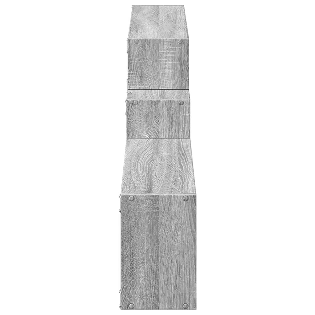vidaXL Ντουλάπι Τοίχου Γκρι Sonoma 158x18x53εκ. από Επεξεργασμένο Ξύλο