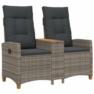 vidaXL &Rho;&upsilon;&theta;&mu;&iota;&zeta;ό&mu;&epsilon;&nu;&omicron;&sigmaf; &Pi;ά&gamma;&kappa;&omicron;&sigmaf; &mu;&epsilon; &Tau;&rho;&alpha;&pi;έ&zeta;&iota; 2 -Seater 126 x 65 x 112 &epsilon;&kappa;.