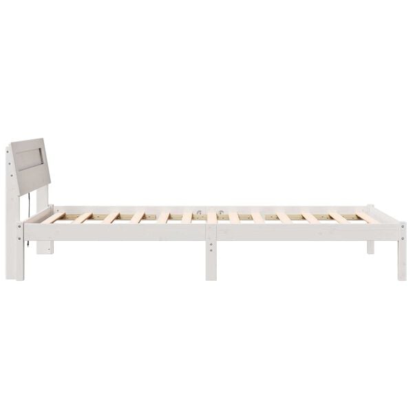 vidaXL Σκελετός Κρεβατιού Λευκό 75 x 190 cm Ξύλο πεύκου