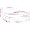 vidaXL Κρεβάτι Boxspring με Στρώμα Μαύρο 140x200εκ.από Συνθετικό Δέρμα