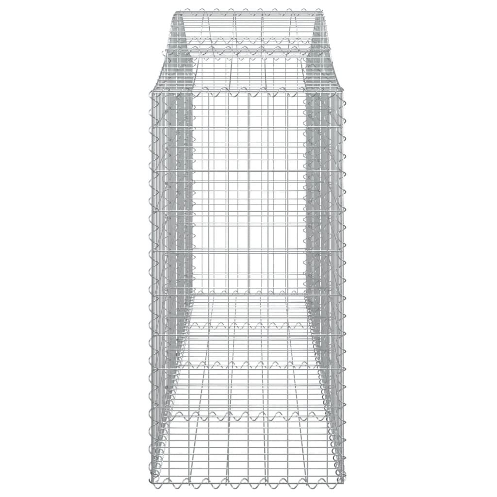 vidaXL Συρματοκιβώτια Τοξωτά 9 τεμ. 200x50x120/140 εκ. Γαλβαν. Ατσάλι