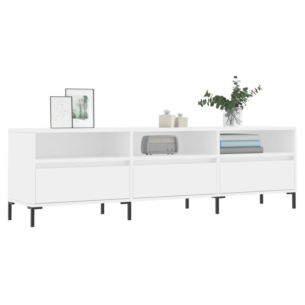 vidaXL Έπιπλο Τηλεόρασης Λευκό 150x30x44,5 εκ. Επεξεργασμένο Ξύλο