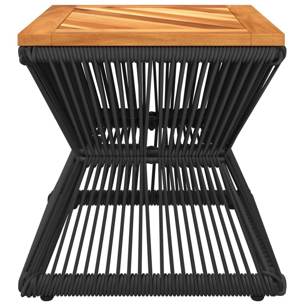 vidaXL Τραπεζάκι Σαλονιού 38x38x38 εκ. Μασίφ Ακακία/Σιδερένια Βάση
