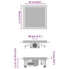 vidaXL Σιφόνι 2 σε 1 Επίπεδο/Ένθετο Πλακιδίου 28x28 εκ. Ανοξ. Ατσάλι