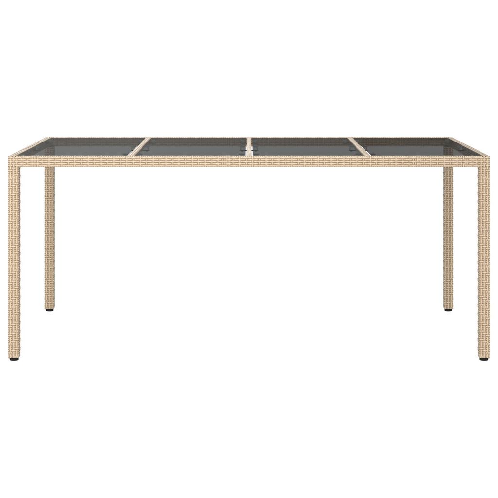 vidaXL Τραπεζάκι Κήπου Μπεζ 190x90x75 εκ Πολυ Ράτα
