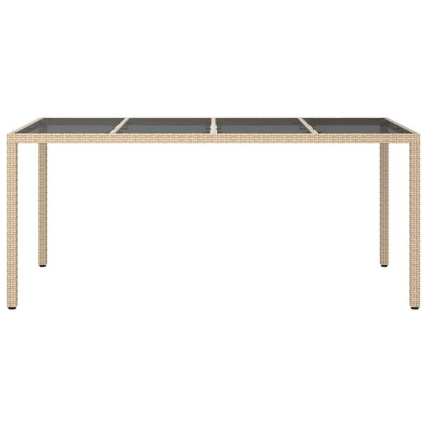 vidaXL Τραπεζάκι Κήπου Μπεζ 190x90x75 εκ Πολυ Ράτα
