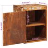 vidaXL Κομοδίνο 2 pcs Καφέ 35 x 33 x 48 εκ Ανακτημένο Στερεό Ξύλο