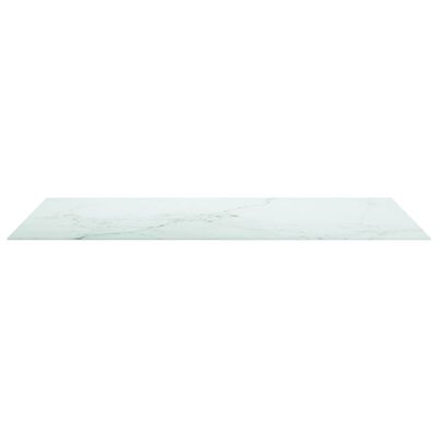 vidaXL Επιφάνεια Τραπεζιού Λευκή 120x65εκ 8χιλ Ψημ. Γυαλί Μαρμ. Σχέδιο