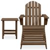 vidaXL Καρέκλα Κήπου Adirondack Καφέ με Ottoman & Τραπέζι Ξύλο Ελάτης