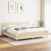 vidaXL &Kappa;&rho;&epsilon;&beta;ά&tau;&iota; Boxspring &mu;&epsilon; &Sigma;&tau;&rho;ώ&mu;&alpha; &Kappa;&rho;&epsilon;&mu; 200x200 &epsilon;&kappa;. &Upsilon;&phi;&alpha;&sigma;&mu;ά&tau;&iota;&nu;&omicron;