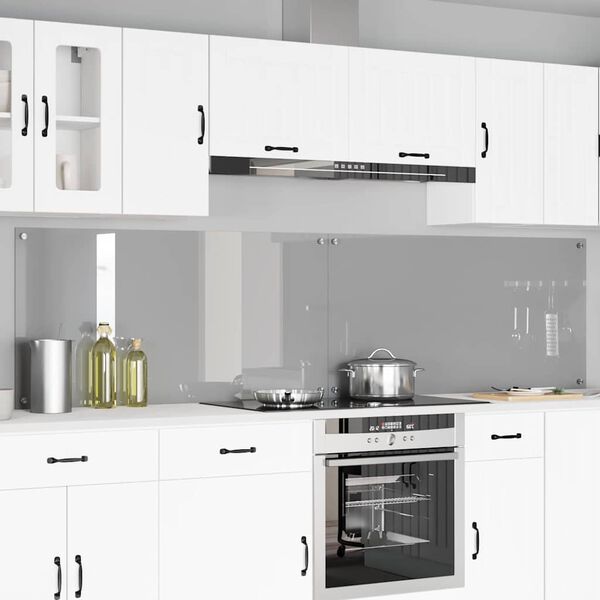 vidaXL Πίσω Πάνελ Κουζίνας 2 pcs Ανοιχτό γκρι 120 x 60 cm