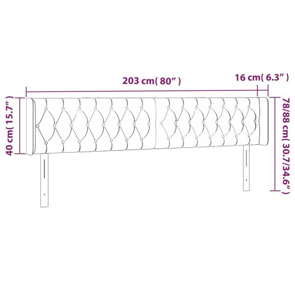 vidaXL Κεφαλάρι με Πτερύγια Σκούρο Πράσινο 203x16x78/88 εκ. Βελούδινο
