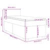 vidaXL Κρεβάτι Boxspring με Στρώμα Ανοιχτό Γκρι 100x200 εκ. Υφασμάτινο