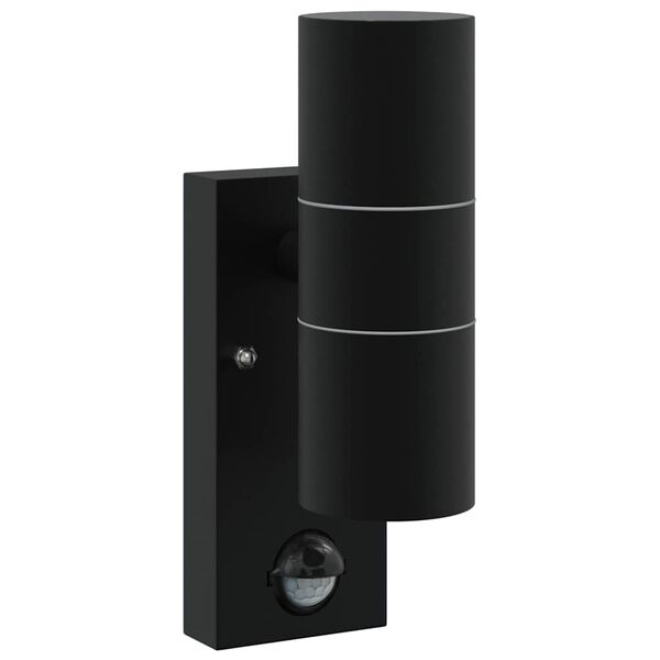 vidaXL Εξωτερικά Φωτιστικά Τοίχου 2 pcs Μαύρο 7 x 10 x 22 εκ