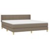 vidaXL &Kappa;&rho;&epsilon;&beta;ά&tau;&iota; Boxspring &mu;&epsilon; &Sigma;&tau;&rho;ώ&mu;&alpha; Taupe 160x200 &epsilon;&kappa;. &Upsilon;&phi;&alpha;&sigma;&mu;ά&tau;&iota;&nu;&omicron;