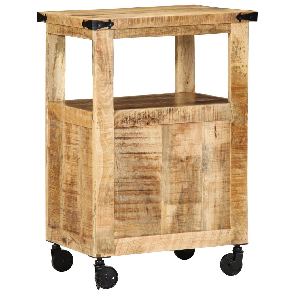 vidaXL Καρότσι Κουζίνας 55x40x80 cm Μασίφ Ρουστίκ Ξύλο Μάνγκο