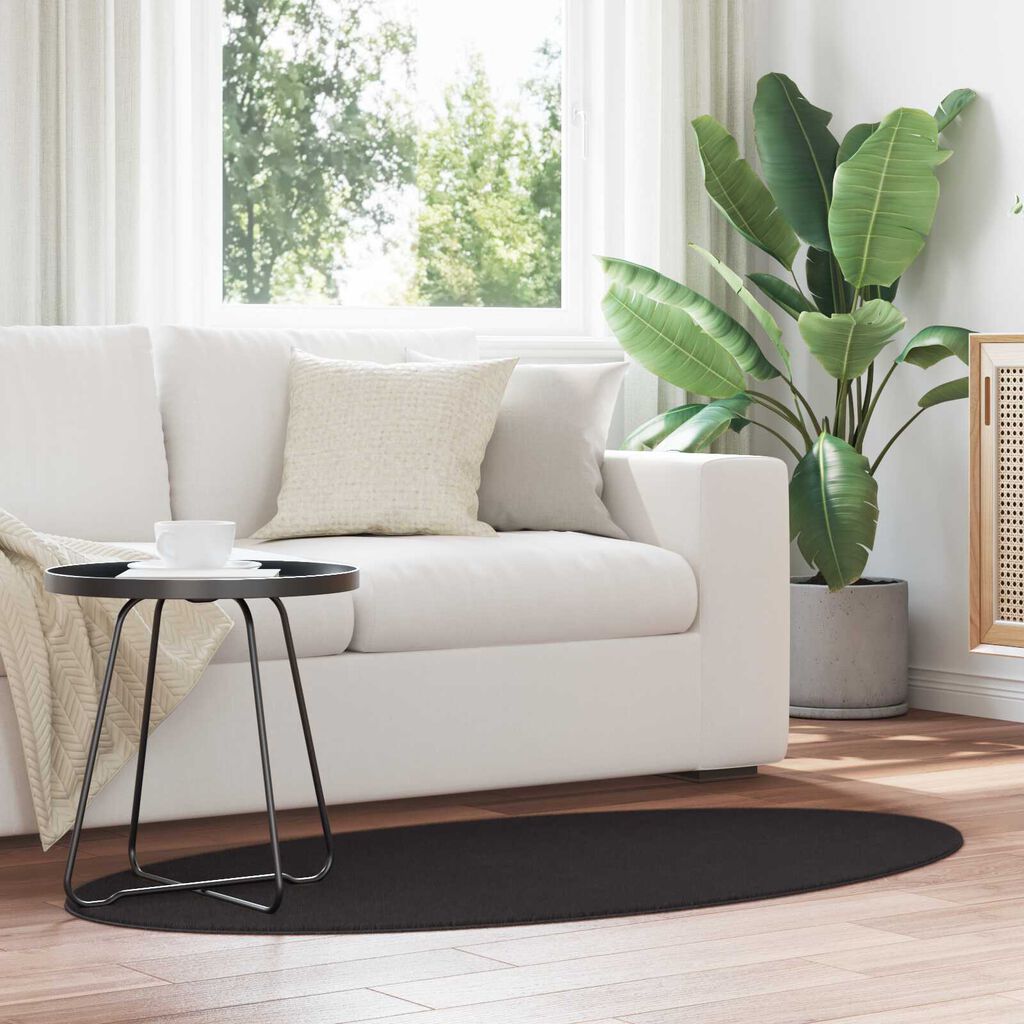 vidaXL Χαλί HUARTE Μαύρο 80 x 150 cm Πολυεστέρας
