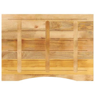 vidaXL Επιφάνεια Γραφείου Καμπύλη 110x80x2,5 εκ Μασίφ Ακατ. Μάνγκο