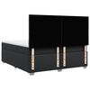 vidaXL Κρεβάτι Boxspring με Στρώμα Μαύρο 200x200 εκ. Συνθετικό Δέρμα