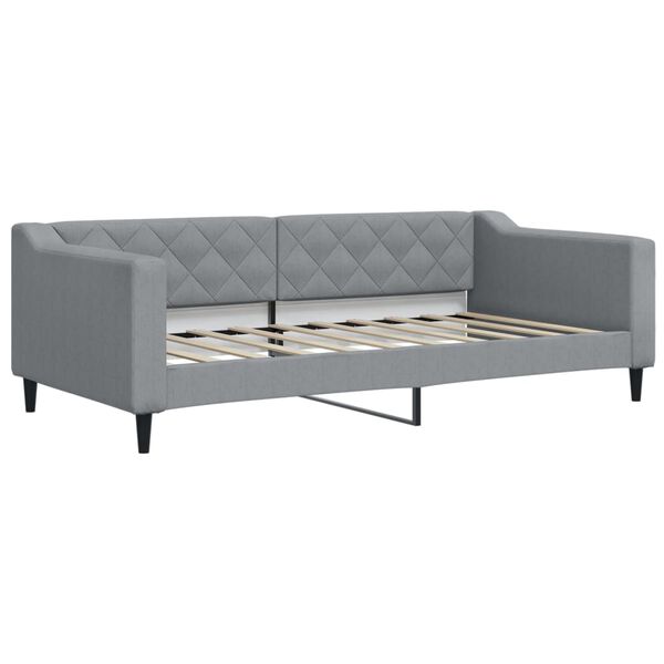 vidaXL Καναπές Κρεβάτι Συρόμενος Ανοιχτό Γκρι 90 x 190 εκ. Υφασμάτινος