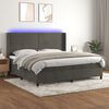 vidaXL &Kappa;&rho;&epsilon;&beta;ά&tau;&iota; Boxspring &mu;&epsilon; &Sigma;&tau;&rho;ώ&mu;&alpha; & LED &Sigma;&kappa;. &Gamma;&kappa;&rho;&iota; 200x200&epsilon;&kappa;. &Beta;&epsilon;&lambda;&omicron;ύ&delta;&iota;&nu;&omicron;