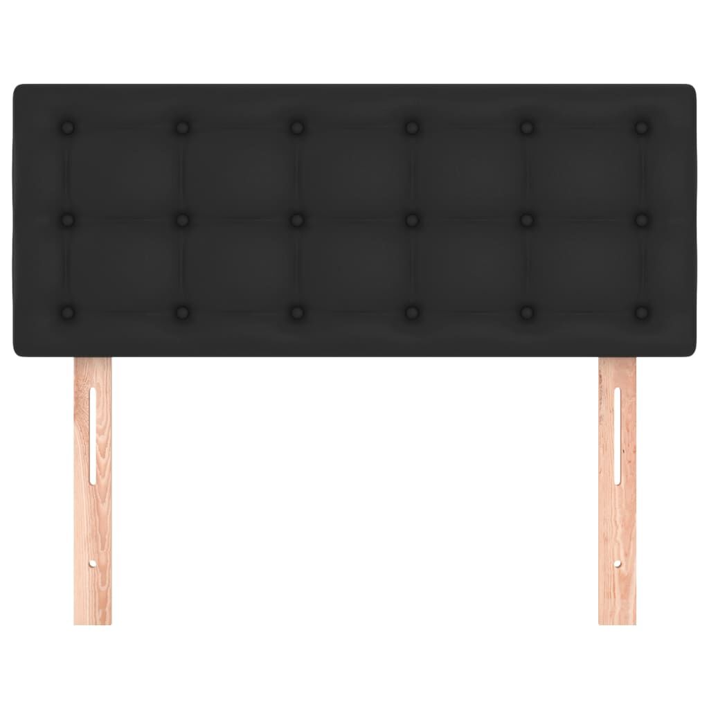 vidaXL Κεφαλάρι Κρεβατιού Μαύρο 90x5x78/88 εκ. από Συνθετικό Δέρμα