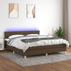 vidaXL &Kappa;&rho;&epsilon;&beta;ά&tau;&iota; Boxspring &mu;&epsilon; &Sigma;&tau;&rho;ώ&mu;&alpha; & LED &Sigma;&kappa;.&Kappa;&alpha;&phi;έ 160x200 &epsilon;&kappa; &Upsilon;&phi;&alpha;&sigma;&mu;ά&tau;&iota;&nu;&omicron;