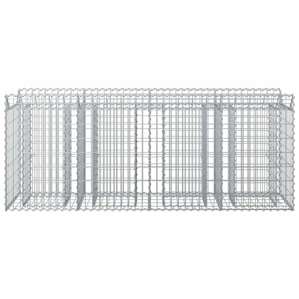 vidaXL &Alpha;&nu;&alpha;&sigma;&eta;&kappa;&omega;&mu;έ&nu;&omicron; &kappa;&rho;&epsilon;&beta;ά&tau;&iota; gabion 2 pcs &Alpha;&sigma;&eta;&mu;ί 200 x 50 x 80 &epsilon;&kappa;