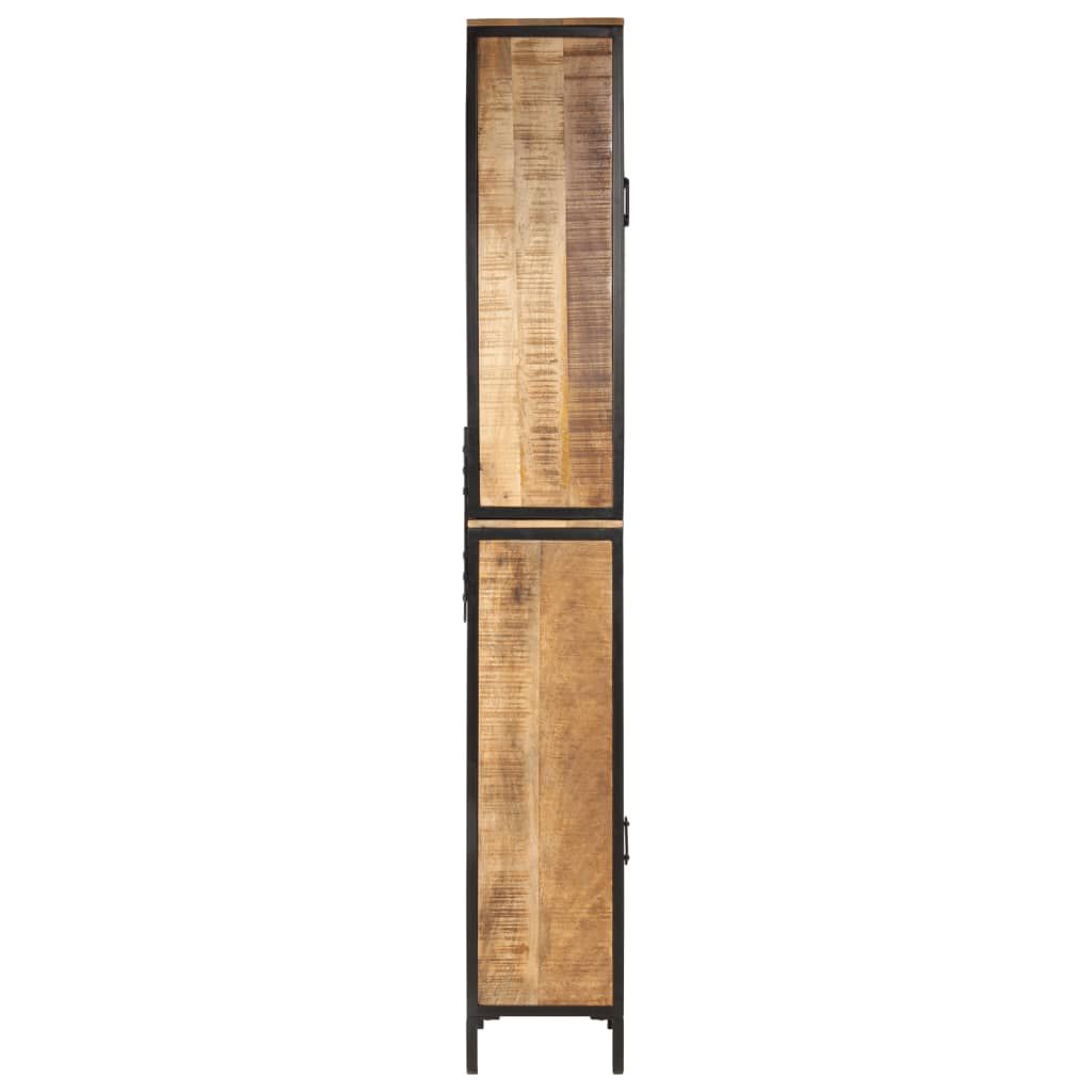 vidaXL Ντουλάπι Μπάνιου 40 x 27 x 180 εκ. Σίδηρο και Μασίφ Ξύλο Μάνγκο