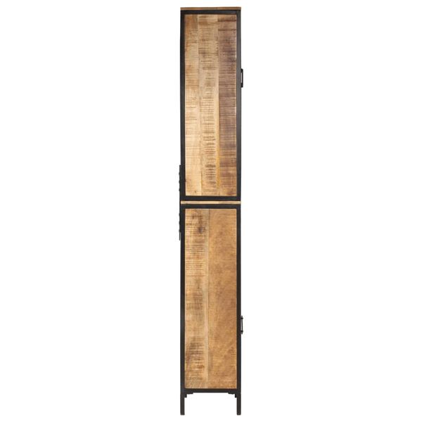 vidaXL Ντουλάπι Μπάνιου 40 x 27 x 180 εκ. Σίδηρο και Μασίφ Ξύλο Μάνγκο