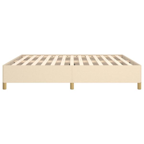 vidaXL Σκελετός Κρεβατιού Χωρίς Στρώμα Κρεμ 180x200 εκ. Υφασμάτινο