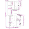 vidaXL Ντουλάπι Κουζίνας Καπνιστή Δρυς 95x50x180 εκ. Επεξεργ. Ξύλο