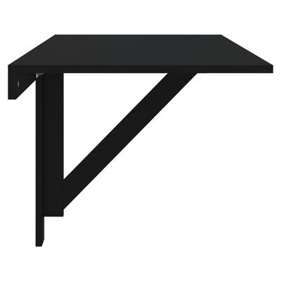vidaXL Τραπέζι Τοίχου Πτυσσόμενο Μαύρο 100 x 60 x 56 εκ. Επεξεργ. Ξύλο