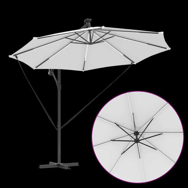 vidaXL Ομπρέλα Cantilever Banana Άμμος 294 x 294 x 248 cm