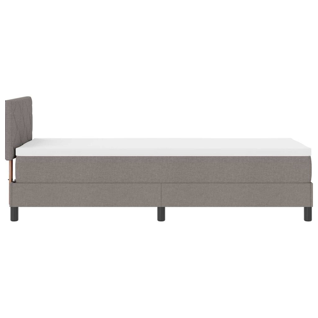 vidaXL Κρεβάτι με ελατήρια με στρώμα Taupe 80 x 200 cm ύφασμα