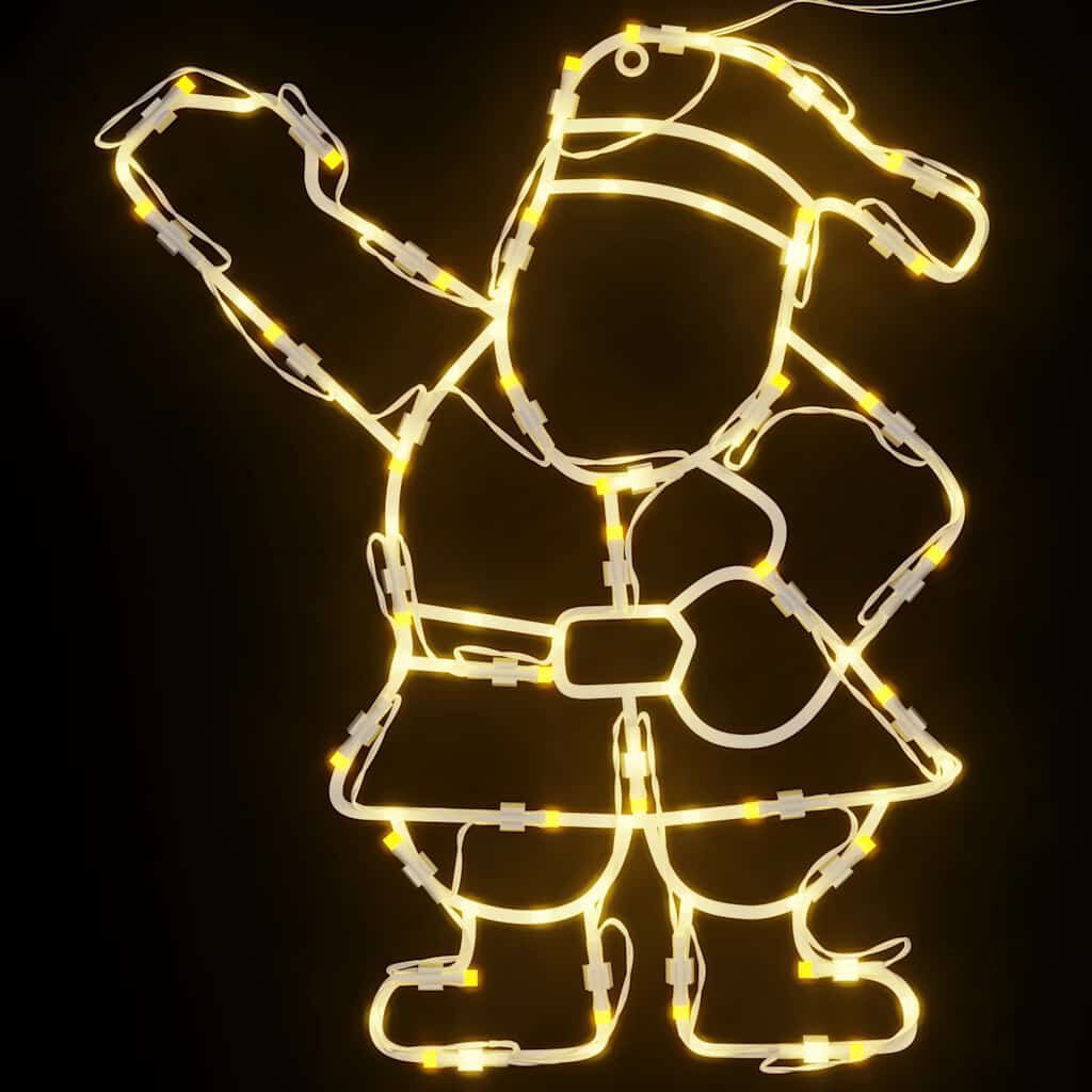 vidaXL Χριστουγεννιάτικα φώτα Santa Silhouette 2 τεμάχια 35 LED