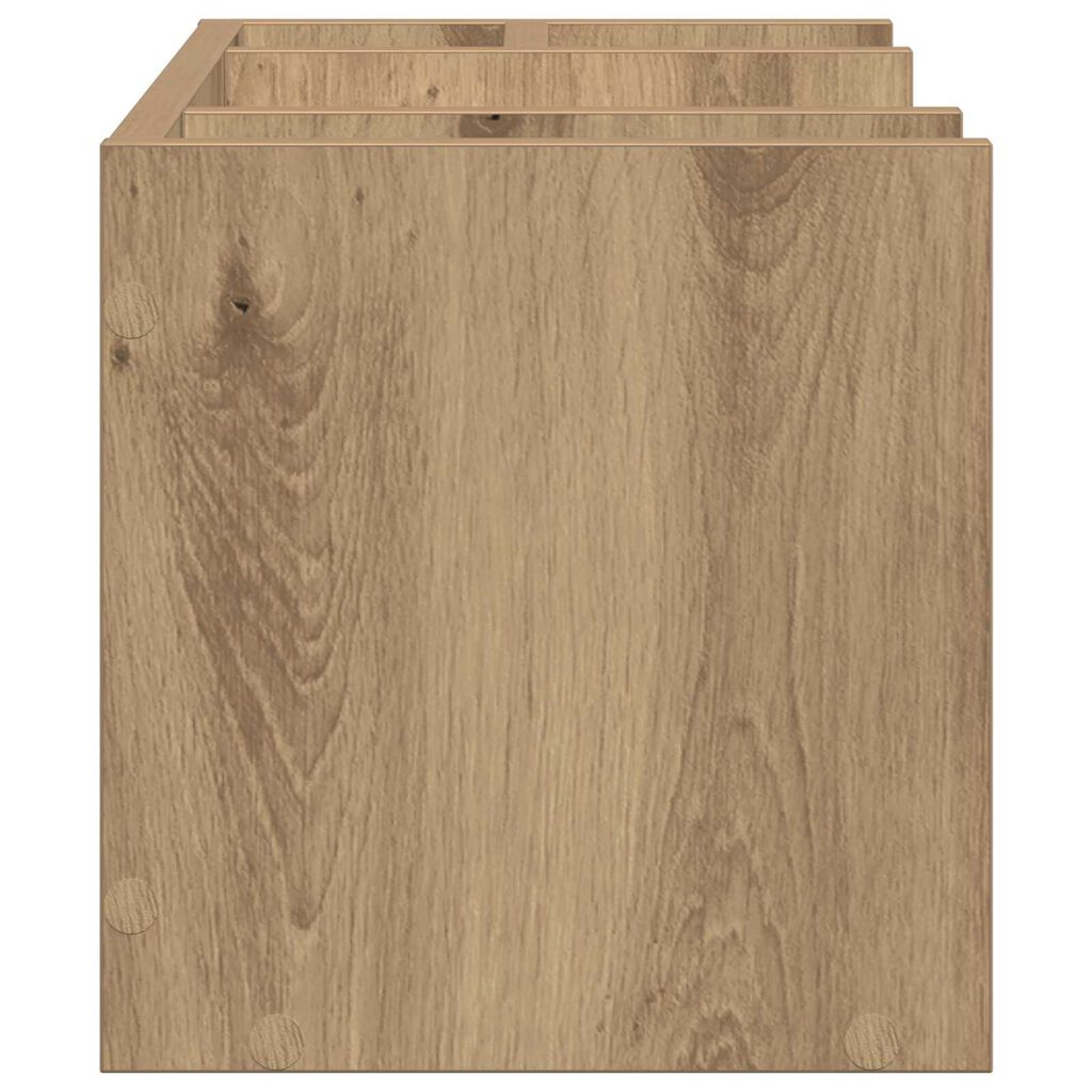 vidaXL Οργανωτής Γραφείου Μαύρη Δρυς 44.5x24x25 cm Κατασκευασμένο Ξύλο