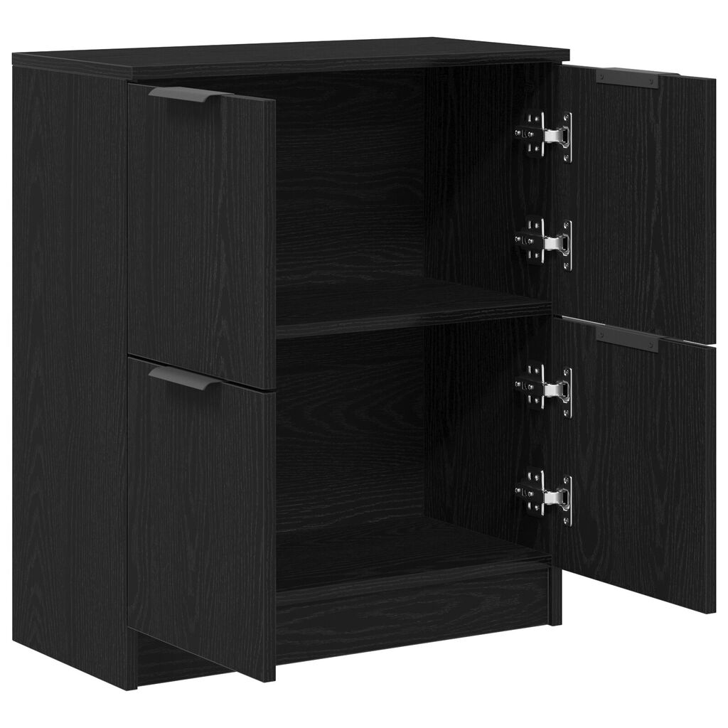 vidaXL Μαύρος Δρυς Μπουφές - 60 x 30 x 70 εκ. - Κατασκευασμένος από Επεξεργασμένο Ξύλο